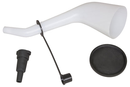 Lisle 18232 Offset Funnel with Cap & Lid Black