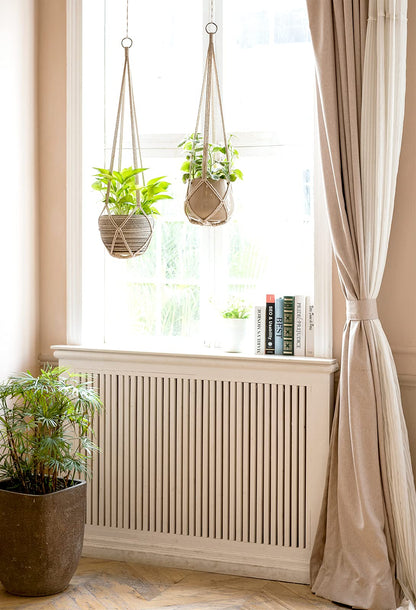 Dahey Macrame Plant Hanger Set of 3 with Hooks Indoor Hanging Planter Basket 35"/29"/23" and Set of 2 Macrame Plant Hanger Indoor Hanging Planter Basket