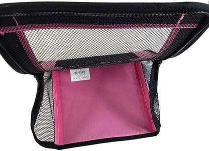 Perfect Petzzz Tote for Lifelike Stuffed Interactive Pet Dogs and Cats, Nylon and Mesh Toy Carrier for Pet Animals, Zippered Carrying Case Accessory (Pink)