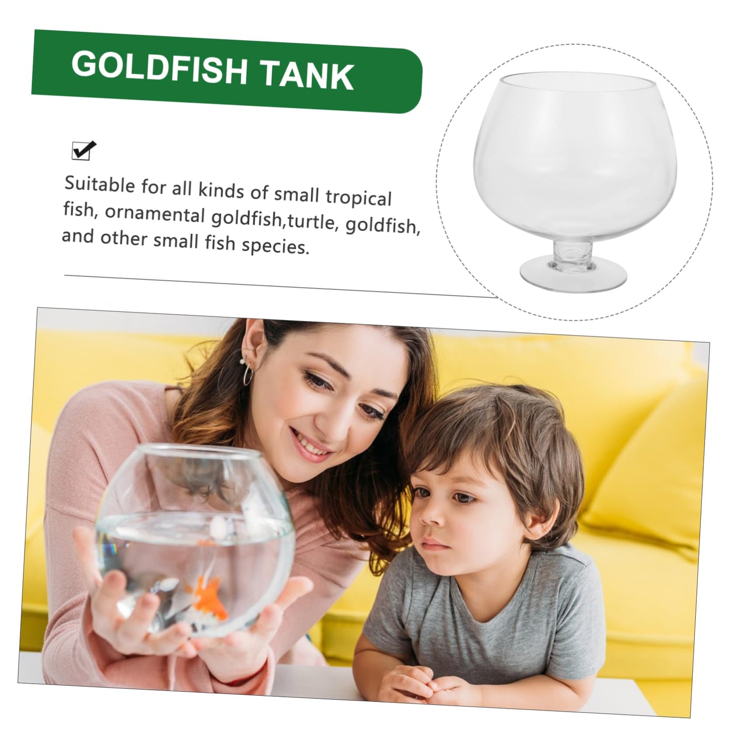 BESPORTBLE Clear Bubble Bowl, Glass Vase with Stand Fish Bowl Clear Planter Terrarium Globe Flower Vase Hydroponic Kitchen Table Centerpiece Footed Pedestal