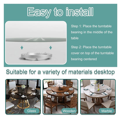 Lazy Susan，Ball Bearings， Turntable Silent Base for Round Table Hardware for Dining TV Computer Monitor Cake Stand(20cm (8inch))