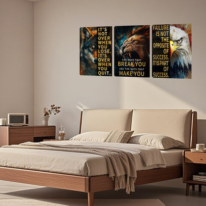 3 Panel Print Canvas Wall Art Motivational Office Wall Decor Painting Inspirational Posters Modern Inspiring Artwork for Home Living Room Bedroom Wall Decor Office Wall Art Ready to Hang - 36"Wx 16"H