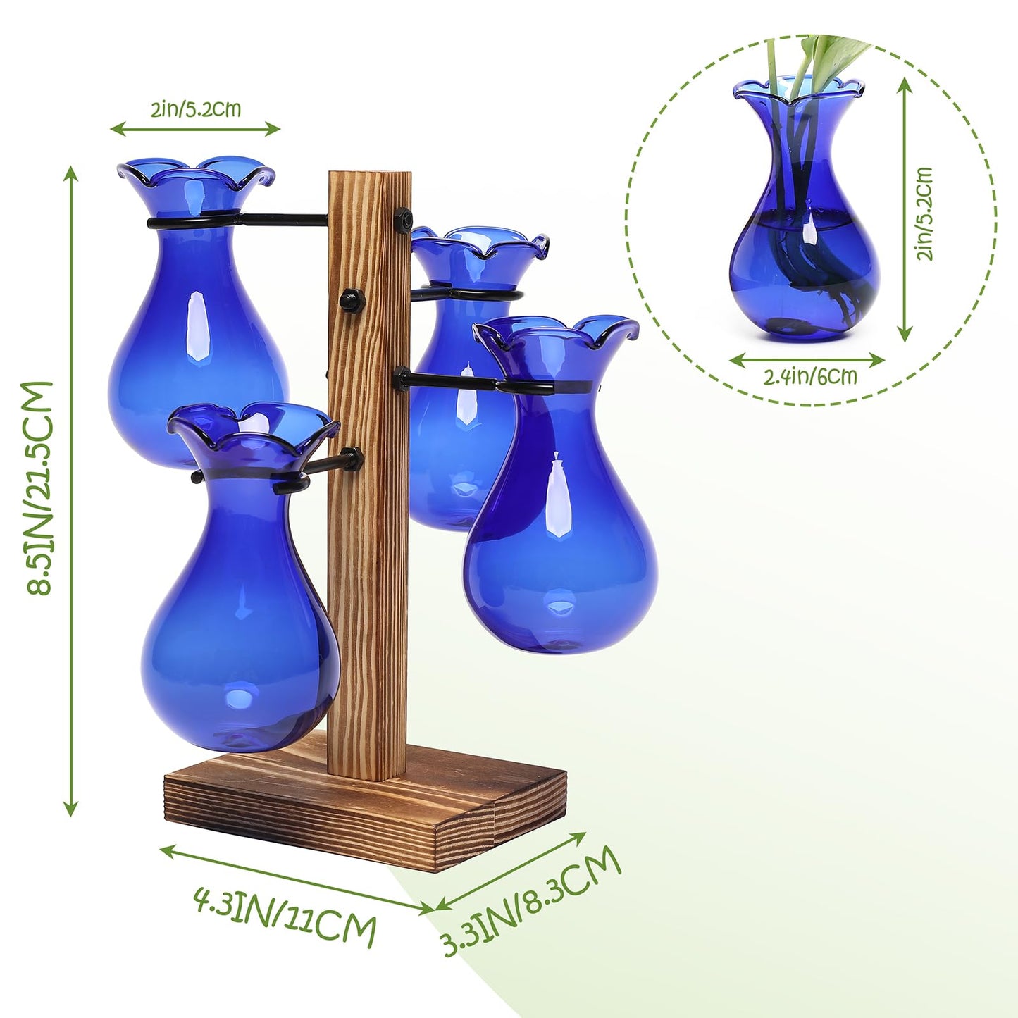 Plants Propagation Stations Bulb Glass Propagation Birthday Gift for Women Garden Plant Lovers - 4 Bulb
