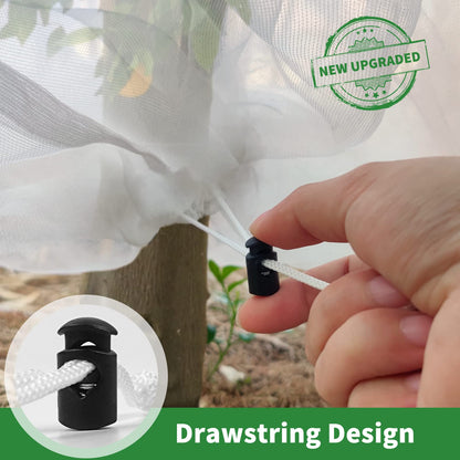 Evoio Bird Netting for Garden Blueberry Bushes Fruit Tree Netting Cover Plant Protection Mesh Bags with Drawstring, 4 Pack 2.3 x 3.5 ft Shrubs Bush Tomato Strawberry Berry Barrier Protectors Net