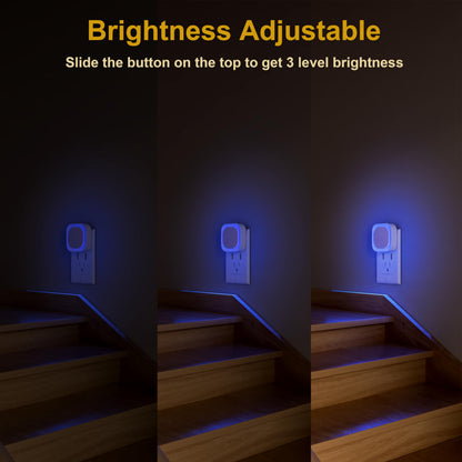 2 Pack Plug in Amber Night Light, Auto Dusk to Dawn, Soft Glow, Dimmable, Diffused Light, LED Lights for Bedroom, Kids, Bathroom, Sleep, Baby Nursery, Toddler, Hallway, Kitchen, Home Decor