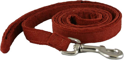 The Good Dog Company Hemp Corduroy Leash - 6 ft (1/2 Inch Width, Rust)