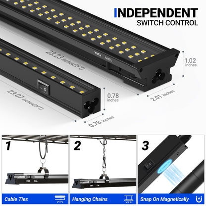 Barrina LH750 Pegboard Indoor Greenhouse with Grow Light, Plant Cabinet with 90W 5000K Full Spectrum Lamps, 3 Adjustable Pegboards, Timer, Wheel, for Foliage Plant, Seedling, 29.5x13.8x67.9IN