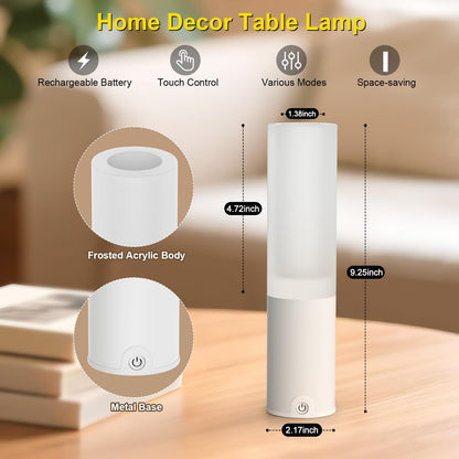 EppieBasic Cordless Table Lamp: 20H Battery Fast Charge - RGB Shower Lamp