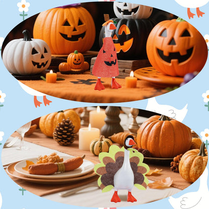 Neowedding 8 Set Desk Goose Outfits Holiday Set – 7 Inch Goose Outfits Felt Clothes, Cute Decor Accessories for Magnetic Desk Geese or Duck Statue for Spring, ‌Summer, Independence Day and More