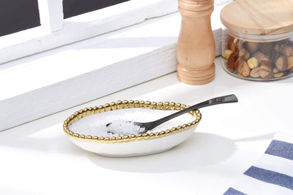 Pampa Bay Golden Salerno Long Condiment Bowl