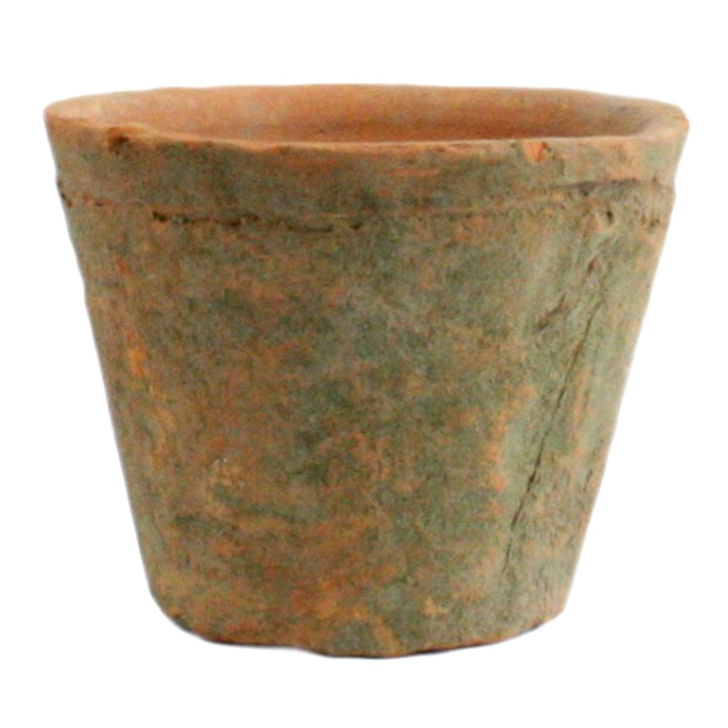 HomArt Rustic Terra Cotta Rose Pot, Petite, Antique Red, 1-Count