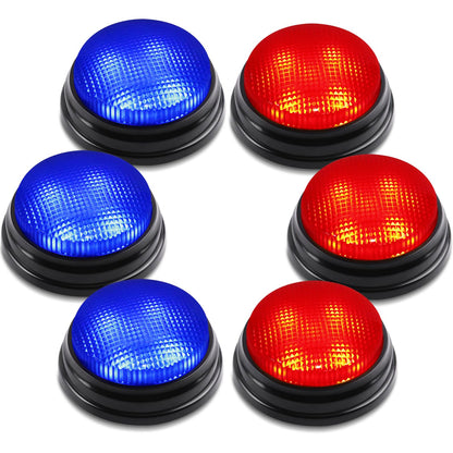BEAN LIEVE 6-Pack Game Buzzers - Team Answer Buzzers with Lights and Sound Classroom Buzzers Buzzer Buttons for Game Show Develops Social Skills