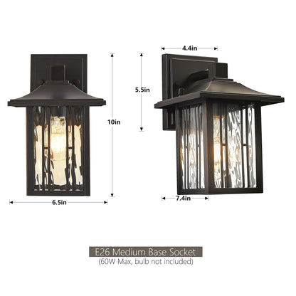 OUPAVOCS Outdoor Wall Lights, Waterproof Wall Lantern, 2-Pack, Oil Rubbed Bronze, Metal, Model OWL