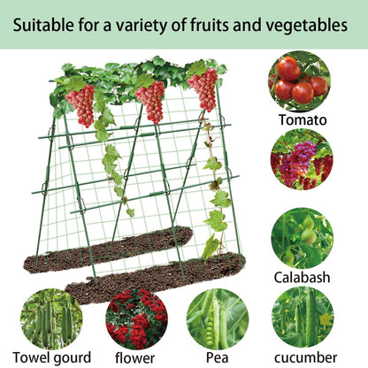 Foldable Cucumber Trellis for Garden - Adjustable Climbing Support for Vegetables, Vining Plants, Cucumbers, Tomatoes, and Peas - Heavy Duty, Weather-Resistant, Easy to Install