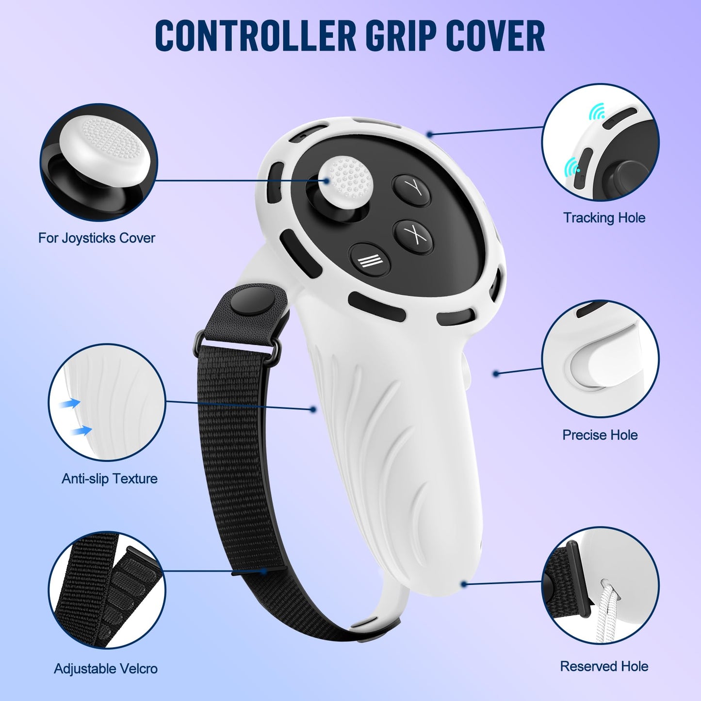 Silicone Cover Set Compatible with Meta/Oculus Quest 3s Accessories, Silicone Face Cover, Controller Grip Cover, Camera Lens Protector, VR Shell Cover, Protective Lens Cover, Not Fit Quest 3