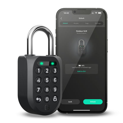igloohome New Smart Padlock 2 (SP2), The Toughest Smart Padlock – Share Access from Anywhere with the Mobile app (iOS/Android) – No WiFi Needed, Waterproof & Rechargeable