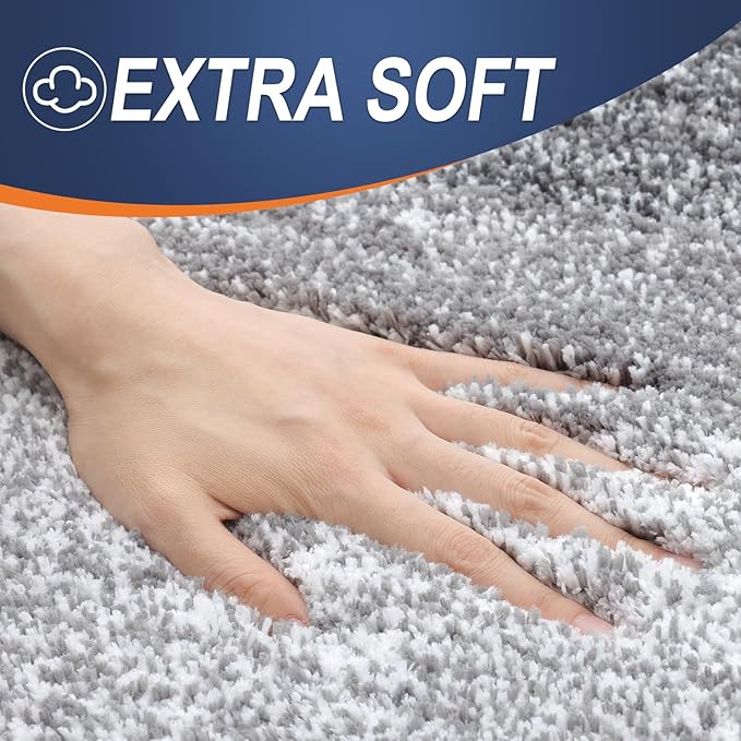 OLANLY Bathroom Runner Rugs Mat 59x24, Extra Soft Absorbent Microfiber Bath Rugs, Rubber Backing, Quick Dry, Washable Long Bath Mats for Bathroom Floor, Tub and Shower, Home Decor Accessories, Grey