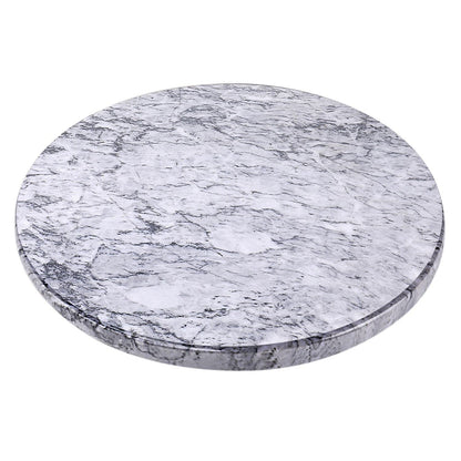 Flexzion Round Marble Cutting Board for Kitchen - 12 Inch Marble Cheese Board Slab for Baking, Charcuterie, Pastry - Non-Stick Heat Resistant Stone Serving Board for Countertop, White