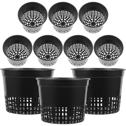 10PCS 3 Inch Hydroponic Net Pots - Black Plastic Planting Baskets for Soilless Culture, Ideal for Home, Garden, and Balcony Use