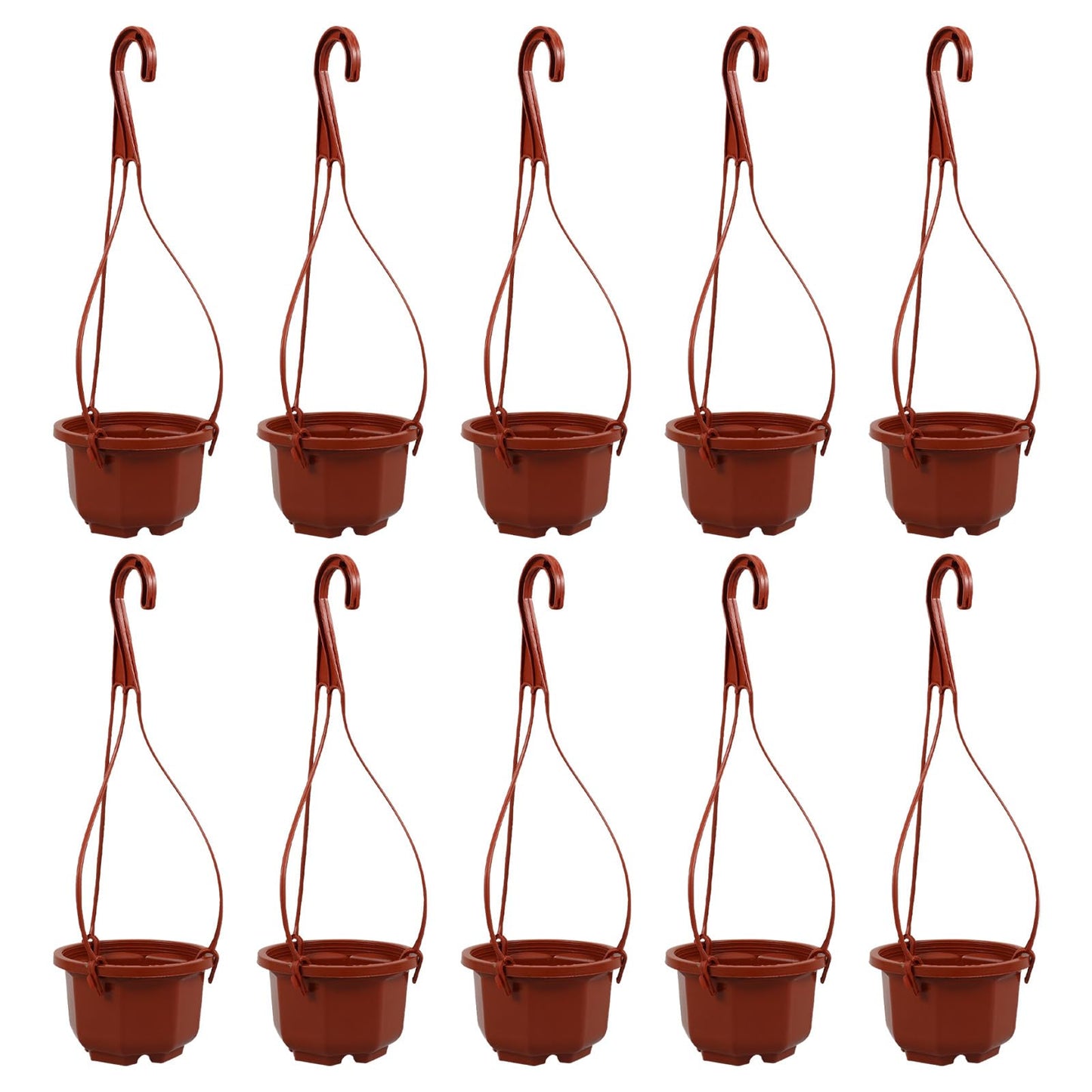 DOITOOL 10 Sets Chlorophytum Pot Hanging Planters Hanging Nursery Basket Pot Orchid Flowerpot Air Plants Holder Empty Baskets for Plants Plastic Window Cactus