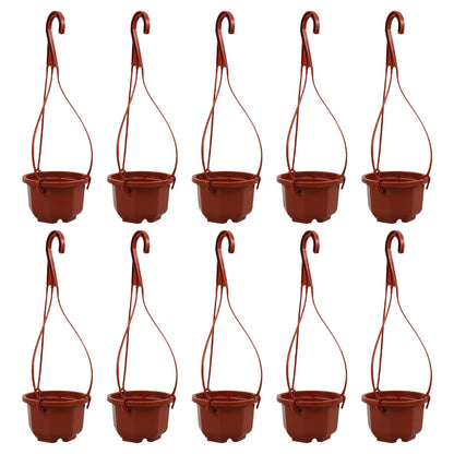 DOITOOL 10 Sets Chlorophytum Pot Hanging Planters Hanging Nursery Basket Pot Orchid Flowerpot Air Plants Holder Empty Baskets for Plants Plastic Window Cactus