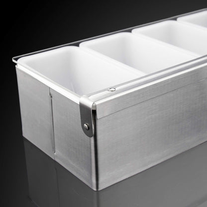 New Star Foodservice 48049 Stainless Steel Condiment Dispenser with 6 Compartments