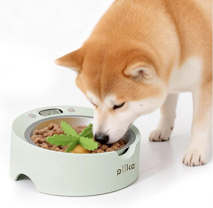 Plike Slow Feeder Dog Bowls，3-in-1 Smart Pet Bowl with Built-in Digital Food Scale & Removable Slow Feeder Insert, for Precise Portion Control, Weight Management, and Improved Digestion for Dogs