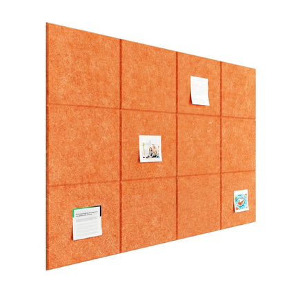 Baysola Felt Bulletin Board Panels 48 x 36 Inch Self Adhesive Wall Tiles Cork Board Alternative for Office Classroom Photos Notes 12 Pack