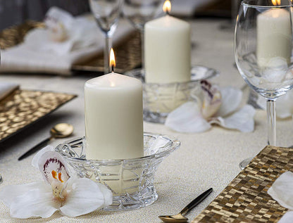 BOLSIUS 12 Ivory Pillar Candles Set - Unscented 43 Hour Long Lasting Candles - 2.7 x 5-inch Dripless Clean Burning Smokeless Dinner Candle - Perfect for Weddings Parties and Special Occasions