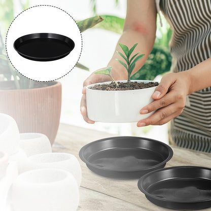 Pafeooui 20Pack 13.4 Inch Plant Saucer, Heavy Duty Black Plastic Plant Trays for Pots – Round Drip Trays for Indoor/Outdoor Flower Planters (13.4" x 13.4" x 1.2")