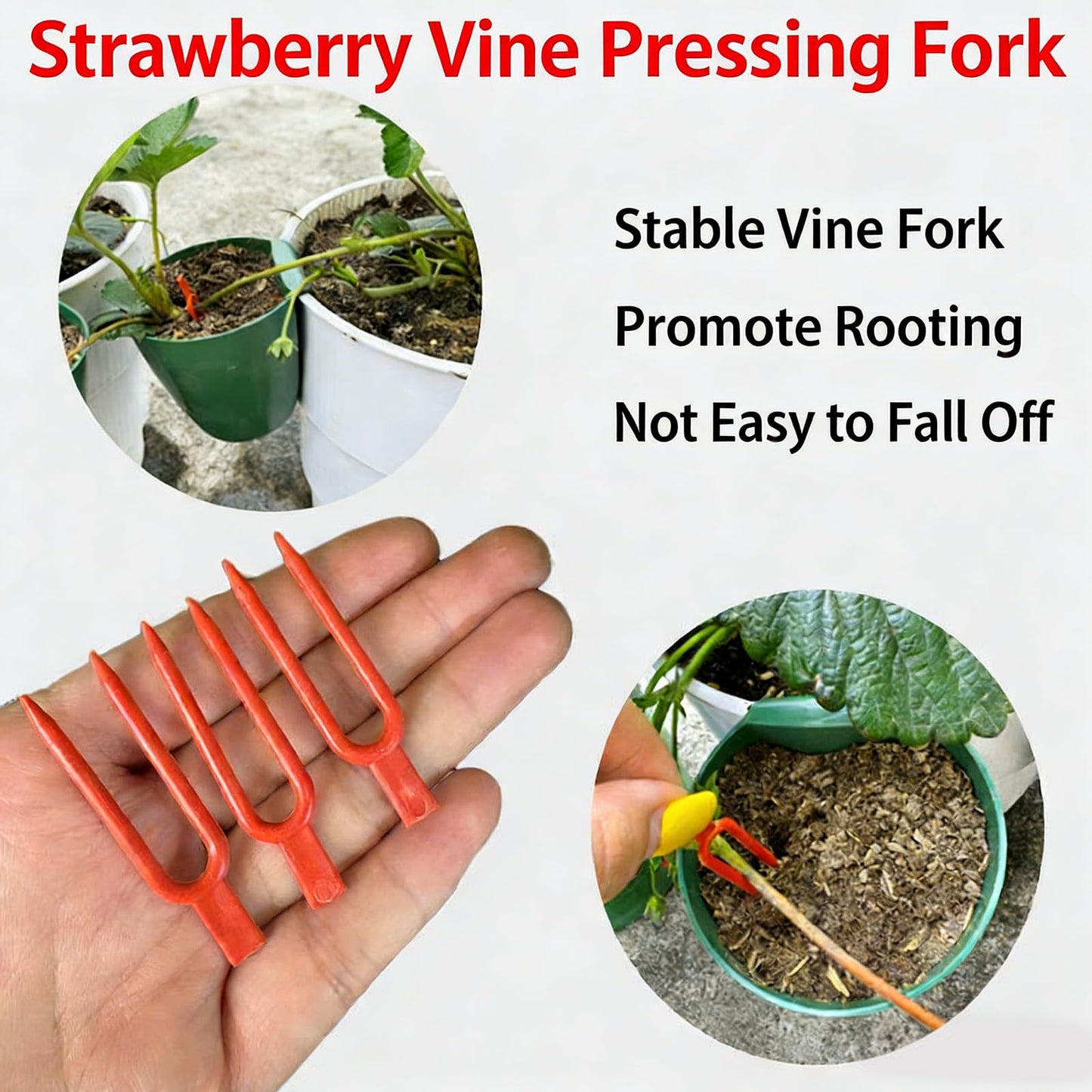 ordinarYone Breathable Strawberry Propagation Cups with Runner Forks for Root Rot and Promoting Growth in High Hu