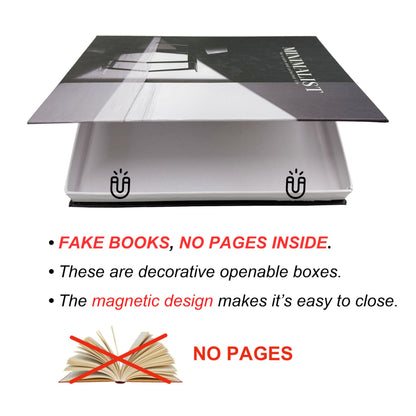 TwoDays Beautiful Coffee Table Books, Neutral Fashion Decorative Books for Home Bookshelf, Modern Room Decor Aesthetic, Fake Faux Book Storage Boxes for Decoration (Set of 3)