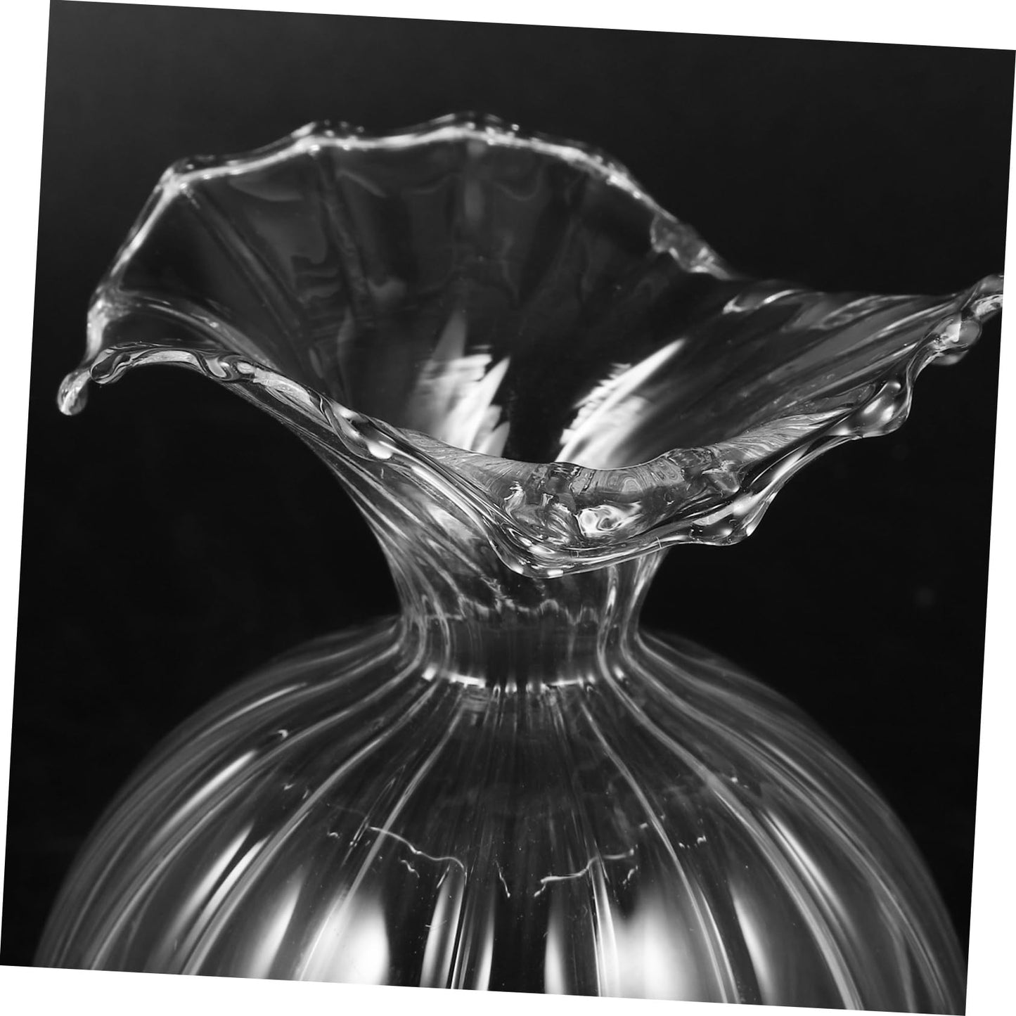 Garneck Clear Glass Hydroponic Vase for Desktop with Stable Design Creative Shape Decorative Terrarium Container for Plants Suitable for Home Office Balcony