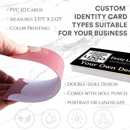 Custom Id Badge, Personalized Employee Photo Identification Card with Lanyard, Durable ID Card for Office Worker Doctor Nurse Student-Vertical-Template1