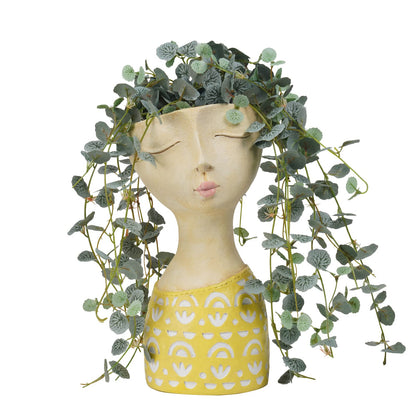 DiliComing Face Planter-Pots for Indoor Plants Cute Plant Pots Head Planter
