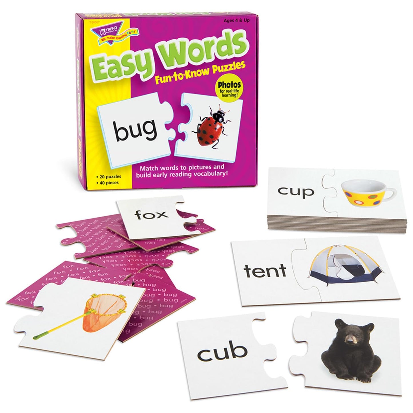 Easy Words Fun-to-Know® Puzzles - Matching games to build language skills