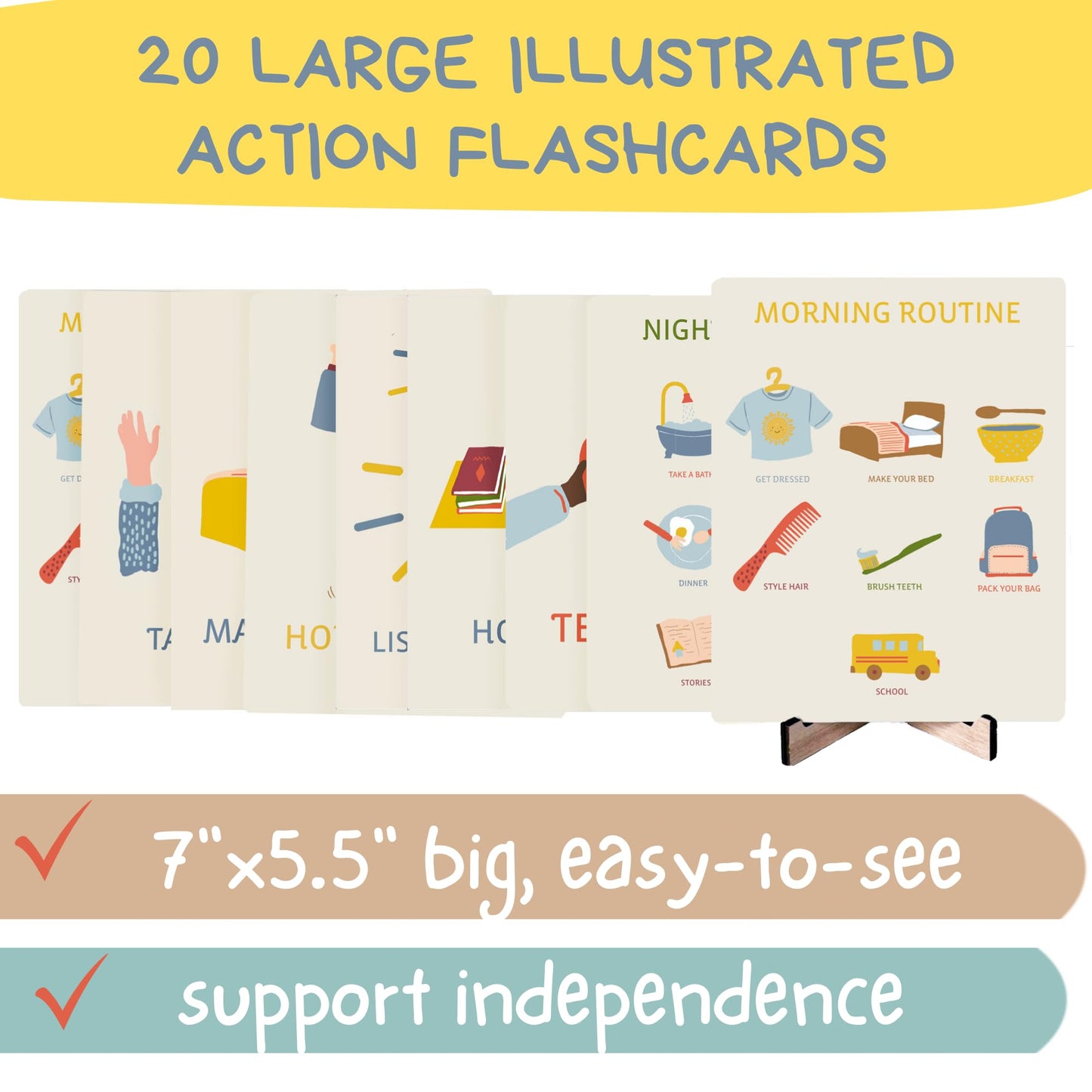 Magnetic Reward Jar System with Illustrated Flash Cards – Visual Chore Chart and Behavior Tracker for Daily Routines at Home or Classroom