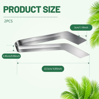 2 Pcs Seedling Transplant Tongs, 8.85 Inch Stainless Steel Gardening Plants Transplant Tongs Seed Planting Tool Seedling Remove Transplant Tongs for Reducing Root Damage (2 Pcs, 8.85 inch)