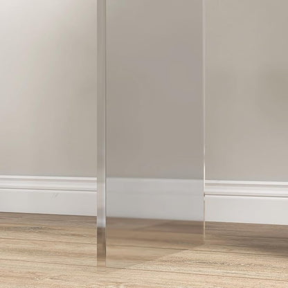 HOMCOM 21" Long Rectangle All Acrylic 12mm Thick Waterfall Coffee Table, Clear