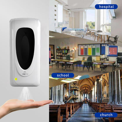 Jewaytec Automatic Hand Sanitizer Dispenser Wall Mount, Liquid Hand Sanitizer Spray Dispenser, 33oz/1000ml Touchless Hand Soap Dispenser for Commercial Industrial Hospitals Office Public