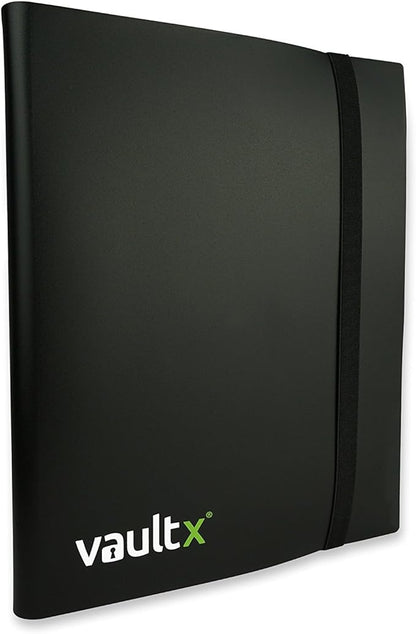 Vault X 9 Pocket Standard Strap Binder, Holds 360 Trading Cards in 20 Side-Loading Pages (Black)