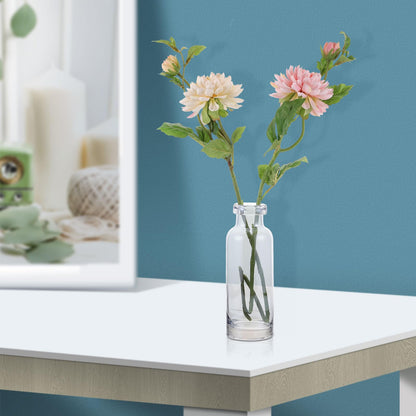 HOMSFOU Hydroponics Plant Container Glass Vase Ocean Blue Small Mouth Desktop Planter for Home Decoration and Garden Terrarium