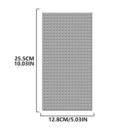 EKIND 2 PCS Classic 5" x 10" Building Baseplates, Compatible with Major Brands Toy Bricks, Encourage Logic & Creativity Through Play, Ideal STEM Activities for Children (Gray)