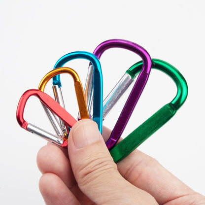 SWATOM Aluminum D-Shape Carabiner Clip 1.8/2.2/2.6/3 Inches Spring Snap Hook Keyring Carabiners for Camping Traveling Hiking Keychains Outdoor Accessories (10P/20P) (1.8 inch 10P)