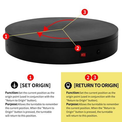15.8In Remote Motorized Electric Turntable Rotating Display Stand Rotating Platform Photography Turntable motorized lazy susan base giratoria para for Photography,3D Scanner,(Load Range:132~400lbs)