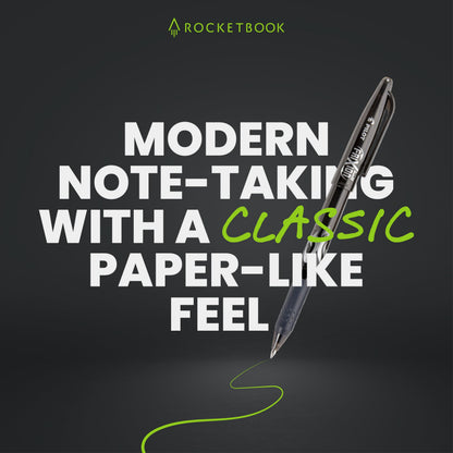 Rocketbook Fusion Hybrid Reusable Planner and Notebook in One, Additional Blank Pages, Goal and Project Tracker, Undated Planner, Executive Size 6x8.8, Black (Pack of 1)