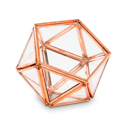 WEDDINGSTAR Small Glass Geometric Terrarium Style Ring Jewelry Box - Blank