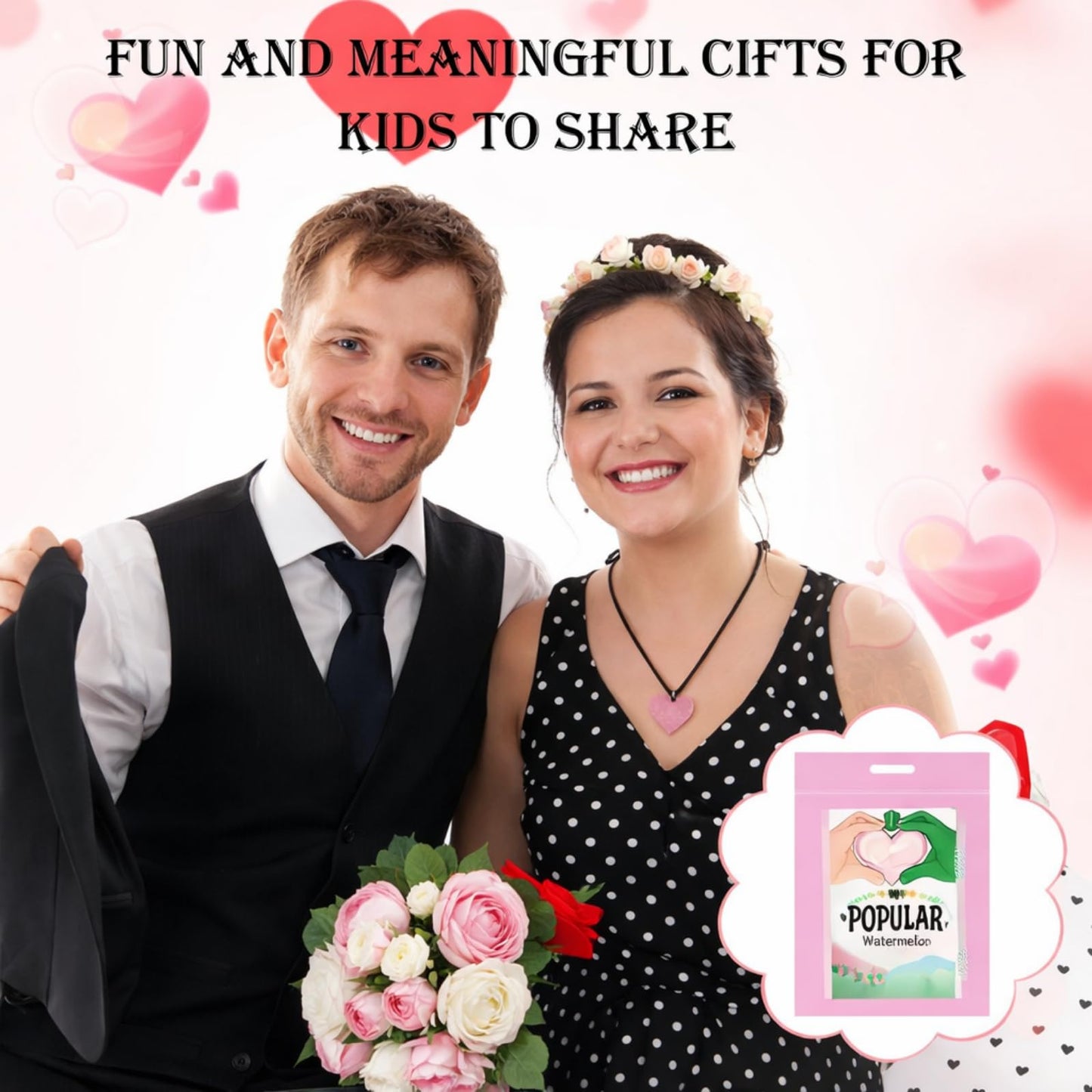Remerry 24 Sets Valentine's Day Witch Themed Gifts, Galentine's Day Exchange Gift for Best Friends Pink and Green Gemstone Necklace DIY Crafts Kit with Witch Cards Exchange Party Favors for Friends