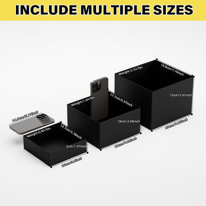 NEETBU Metal Display Stands for Buffet Table - Black & White Cake Risers, Cupcake Stand for Wedding, Party, Catering Supplies, Elegant Food Risers for Displaywith 3Pcs Hollow Bottoms 6''x7''x8''