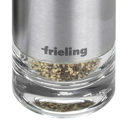 Frieling USA Sylva Salt or Pepper Shaker Acrylic, 3.3" x 1.7", Clear/Stainless Steel
